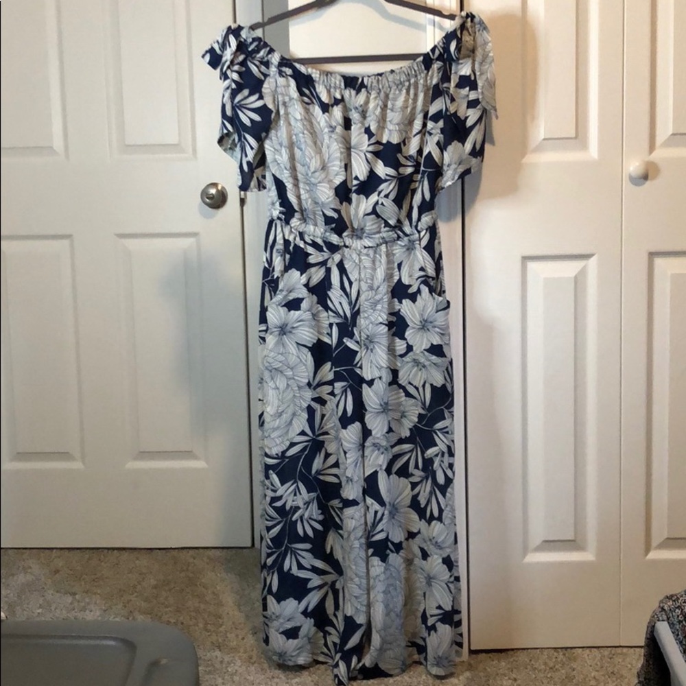 off the shoulder jumpsuit